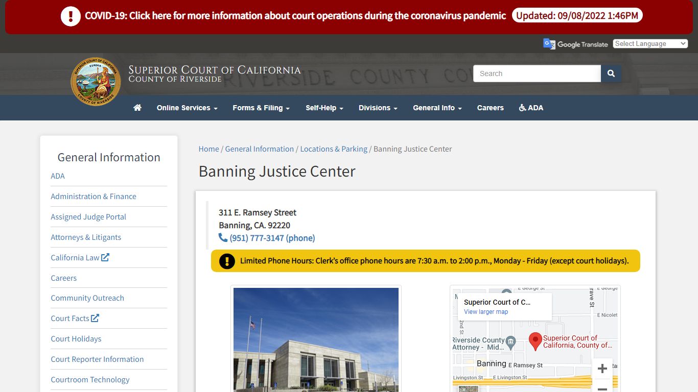 Banning Justice Center - California